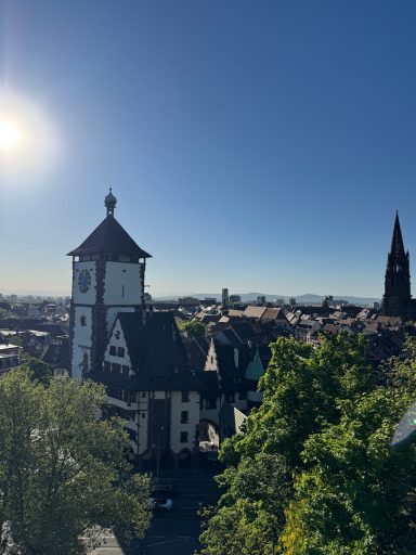 Schwabentor Sicht auf Schwabentor in Freiburg